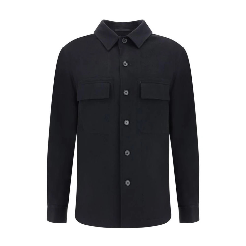 Ermenegildo Zegna Kashmir Skjorta med Fickor Black, Herr