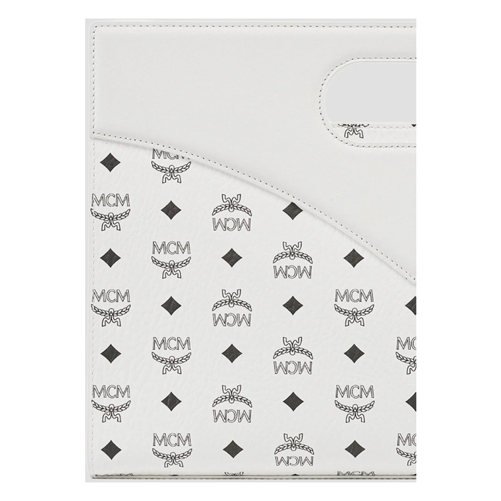 MCM Diamanten tas gemaakt van Visetos leermix White Dames