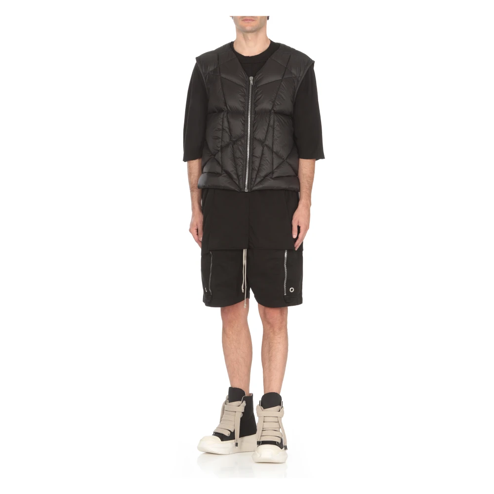 Rick Owens Zwarte Gewatteerde Vest voor Mannen Black Heren