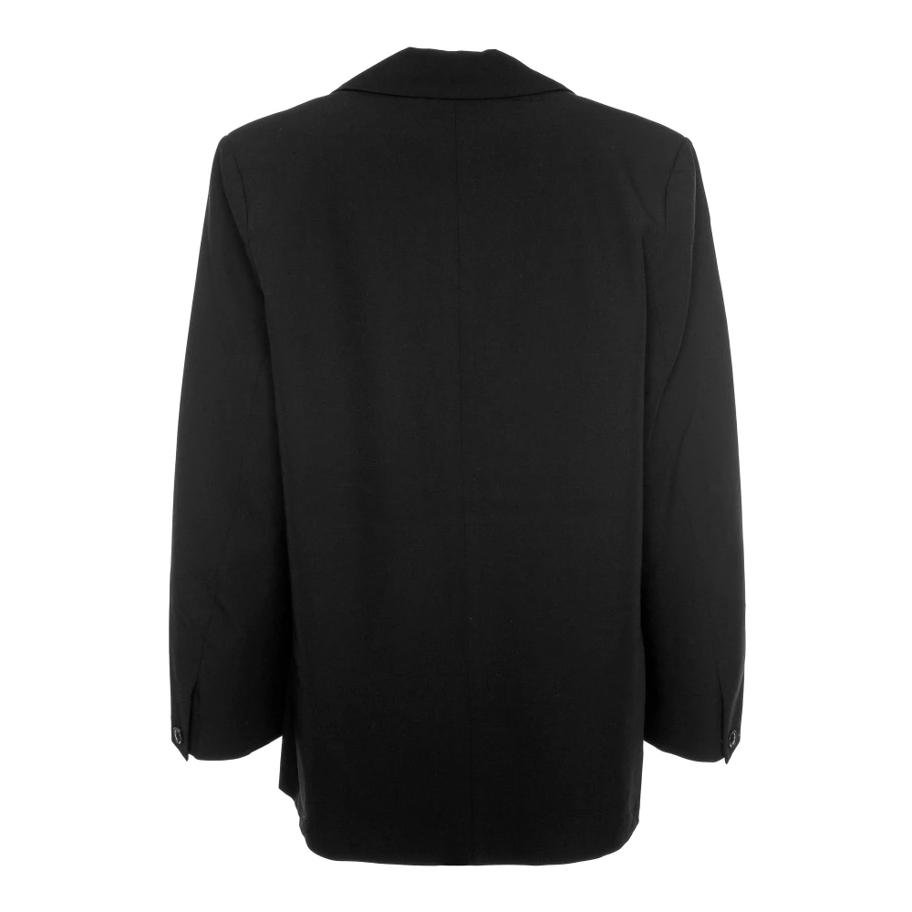 Samsøe Blazer met gebroken kraag en zakken Black Heren