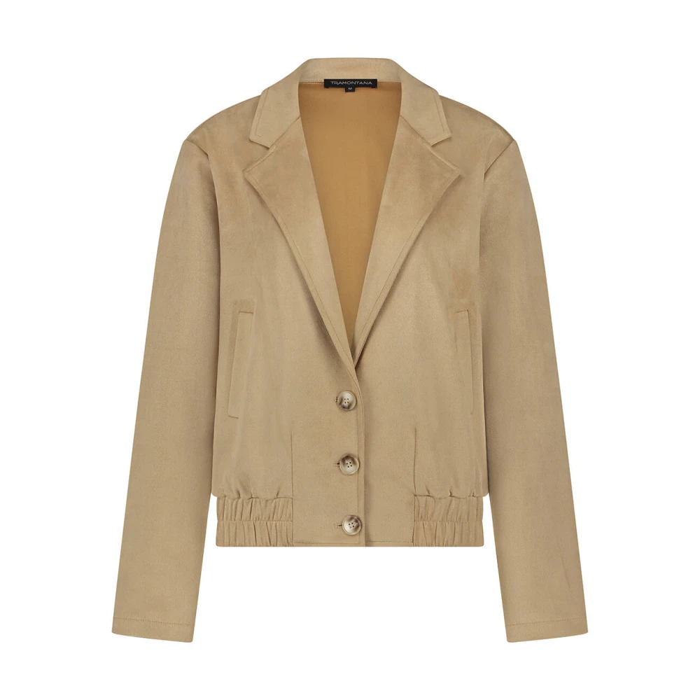 Tramontana Suedine Blazer Q23-14-801 Beige Dames