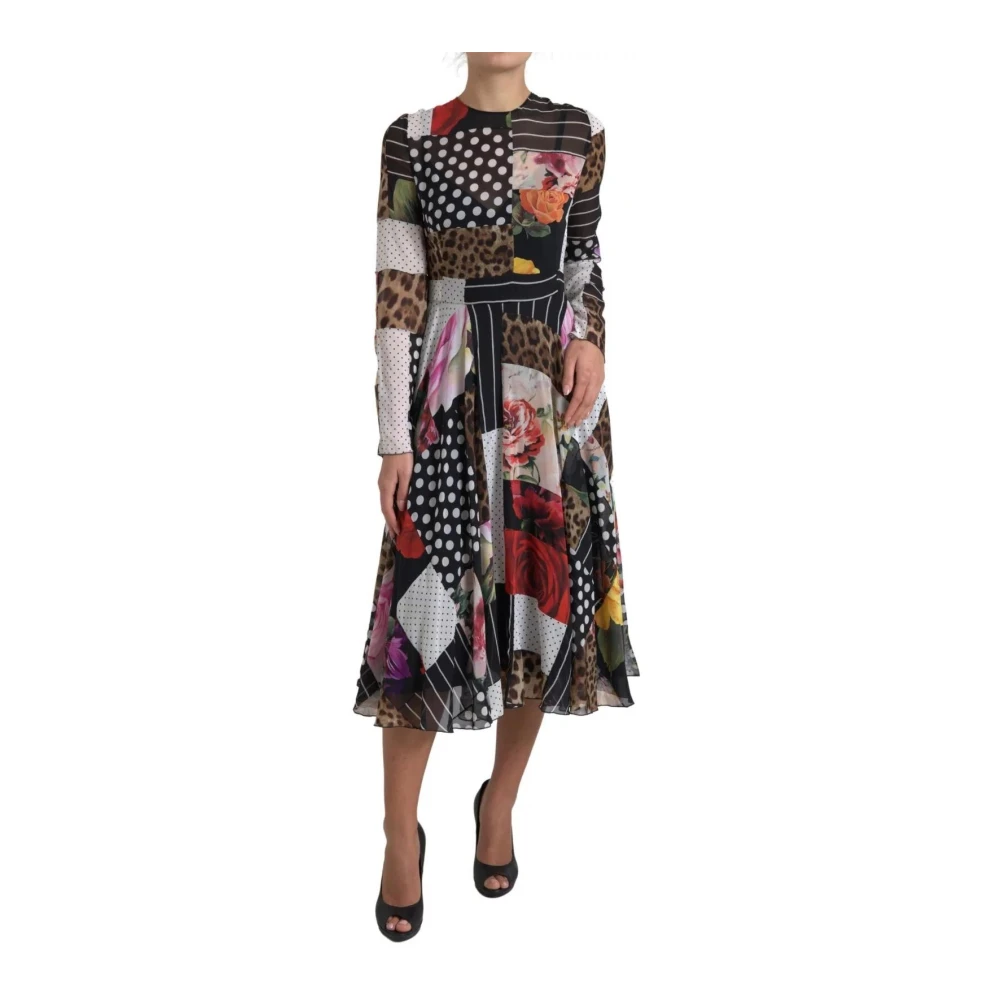 Dolce & Gabbana Women's Floral Leopard Patchwork Dress