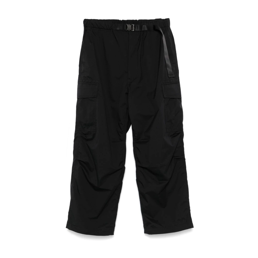Comme Des Garçons Men's Black Cargo Trousers Elasticated Waistband - Wide Trousers - L - Trousers