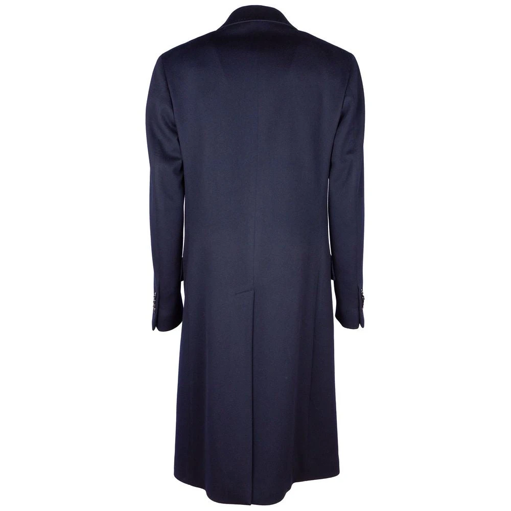 Made in Italia Blauwe Wol Double-breasted Jas Blue Heren