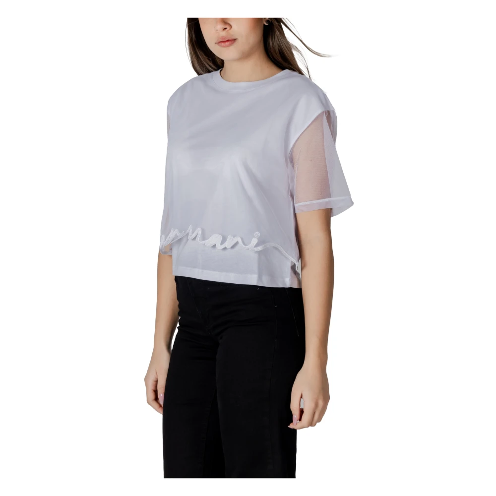 Armani Exchange Cropped T-shirts White Dames