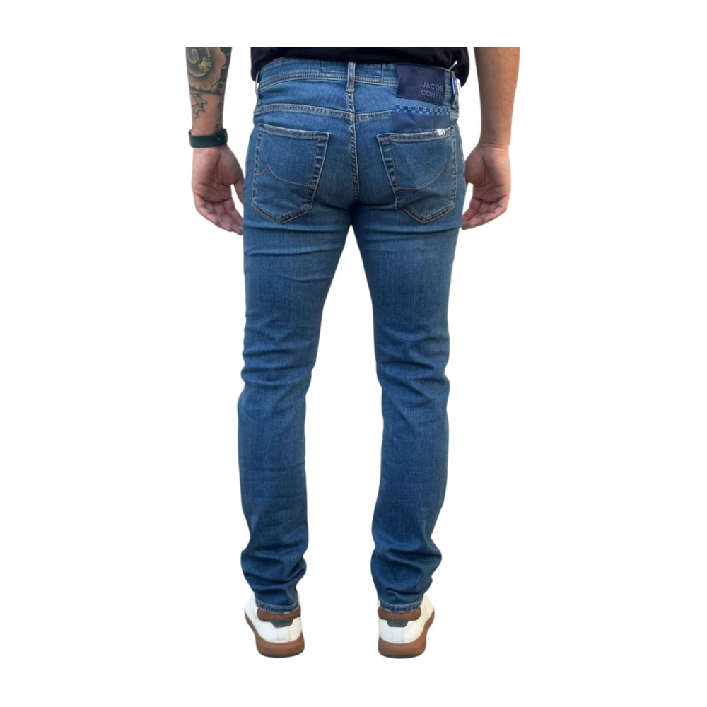 Jacob Cohën Katoenmix Slim Fit Jeans Blue Heren