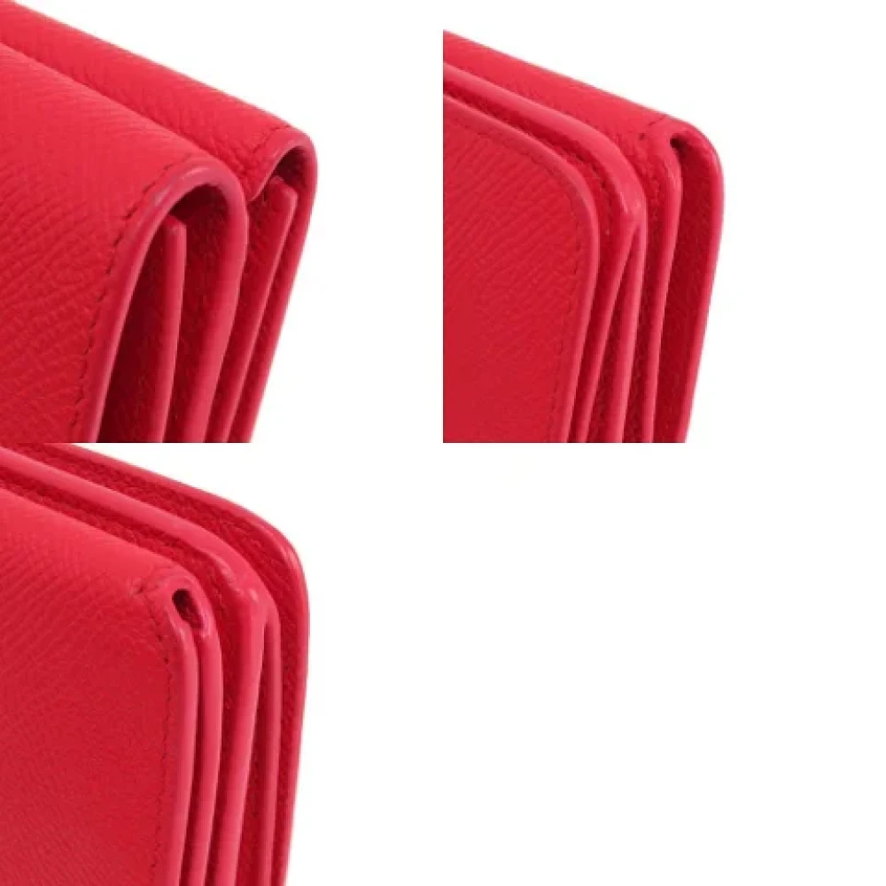 Balenciaga Vintage Pre-owned Leather wallets Red Dames