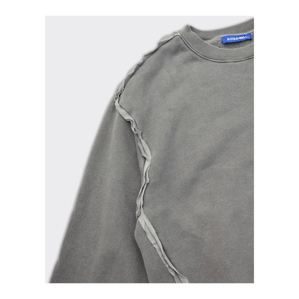 A-Cold-Wall Zwarte Katoenen Crewneck Facade Gray Heren