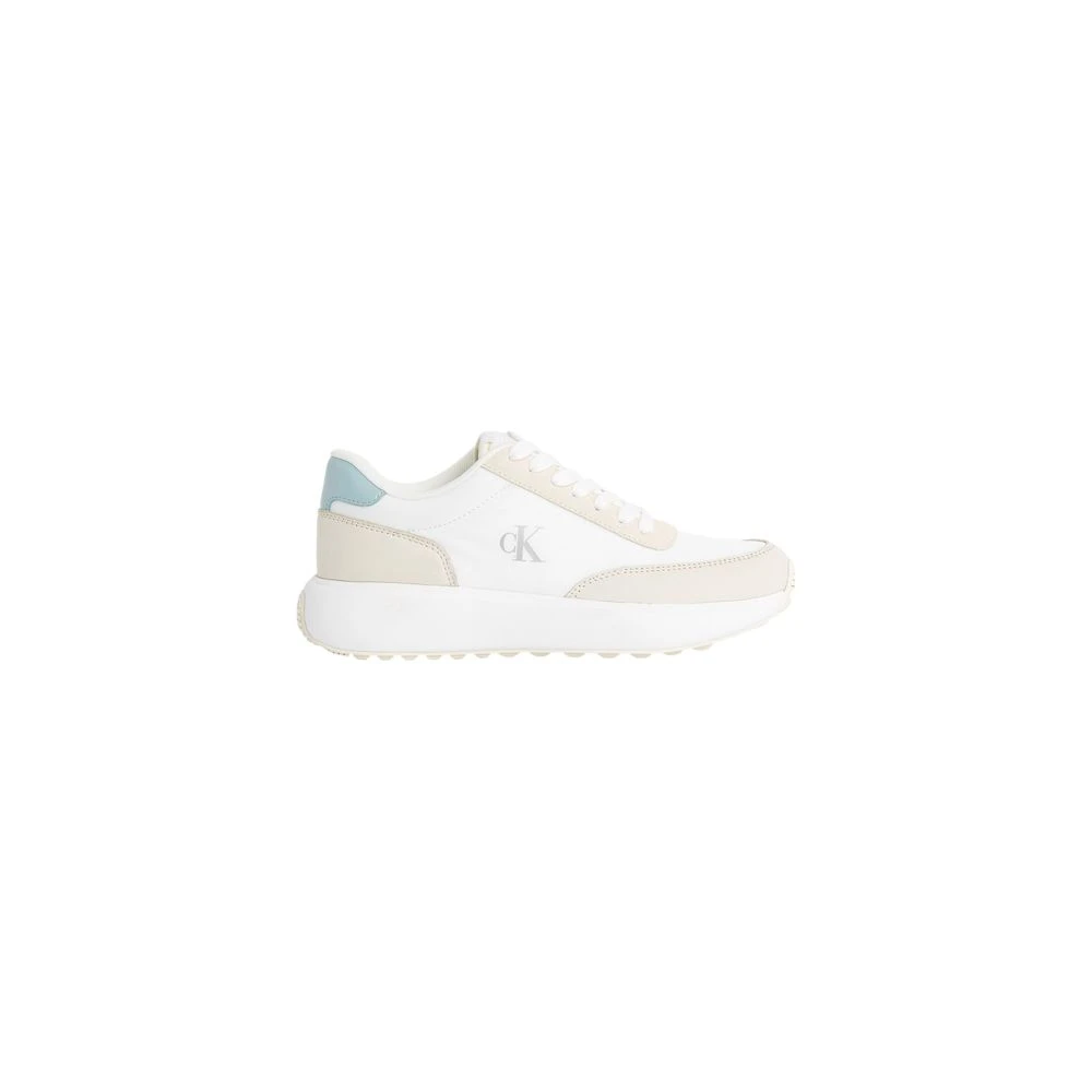 Calvin Klein Jeans Beige Leather Athletic Sneakers - EU38/US8 - Image 5