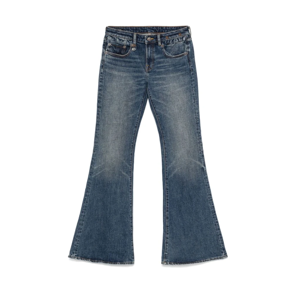 R13 Blauwe Klassieke Five-Pocket Jeans Blue Dames