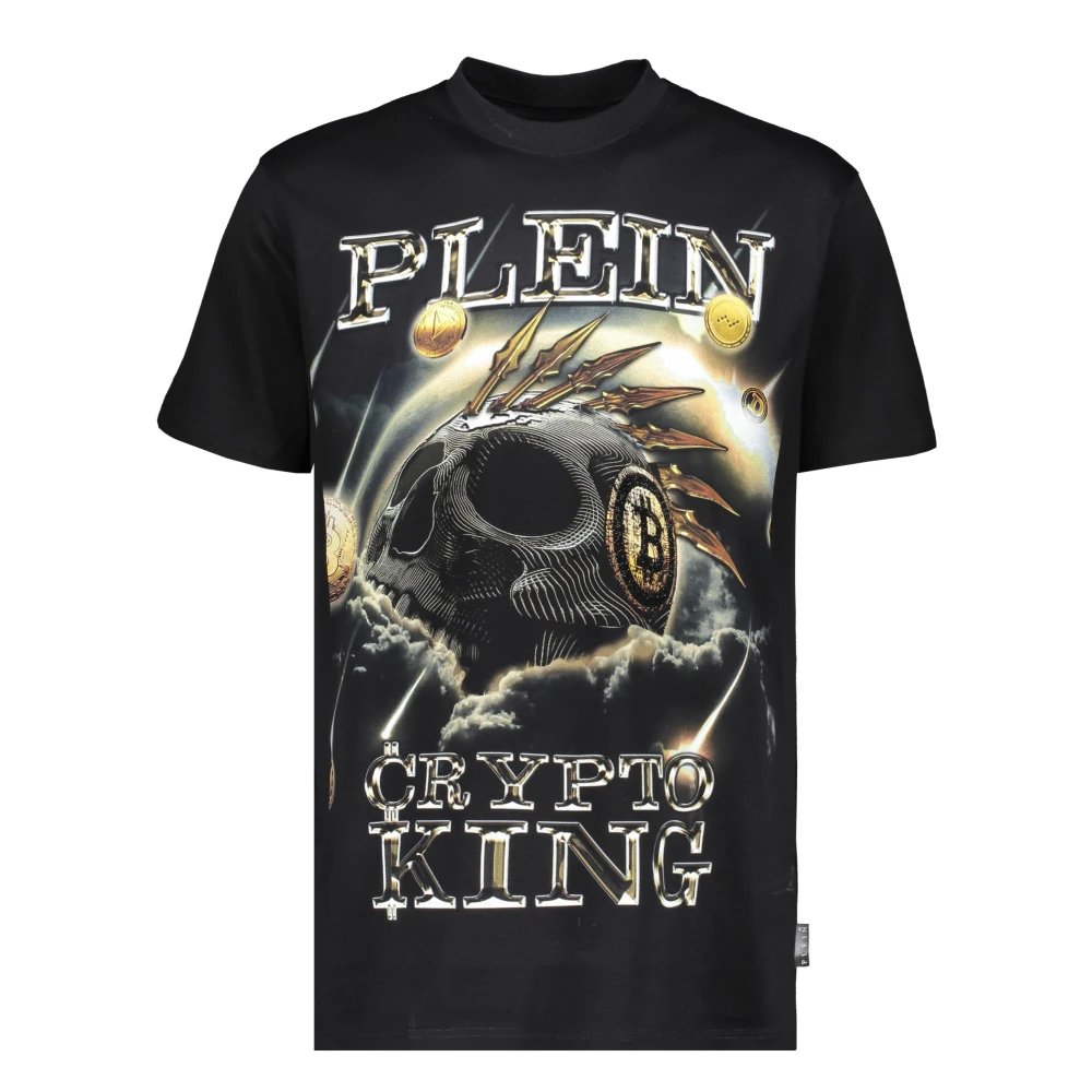 Philipp Plein Maxi Print Katoenen T-shirt Black Heren