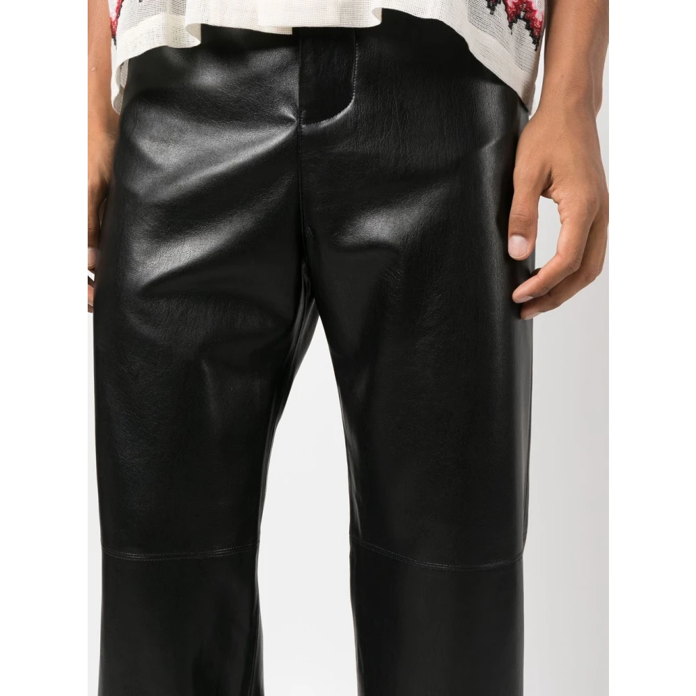 Nanushka Imitatie Leren Straight-Leg Broek Black Heren
