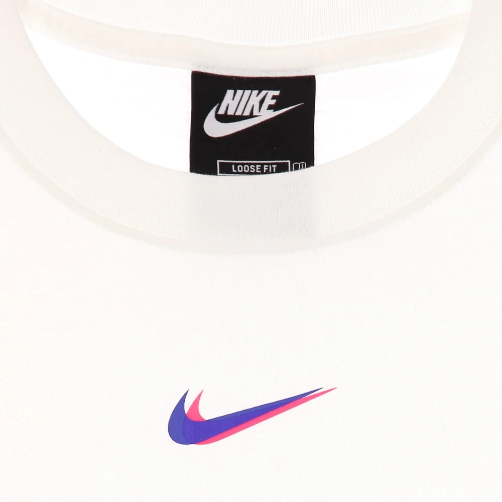 Nike Witte Jurk met Swoosh Print White Dames