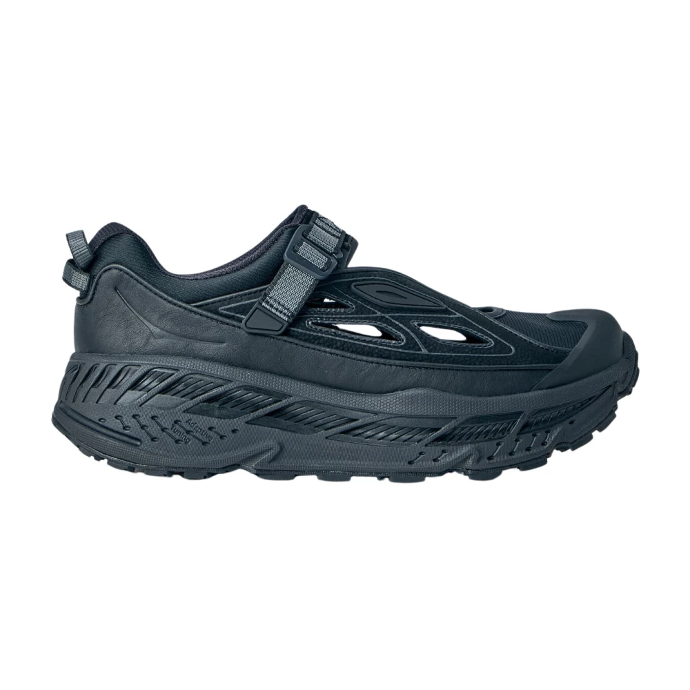 Hoka One One Black Running Shoes, Male, 6 1/2 Uk, Stinson Breeze Trainers