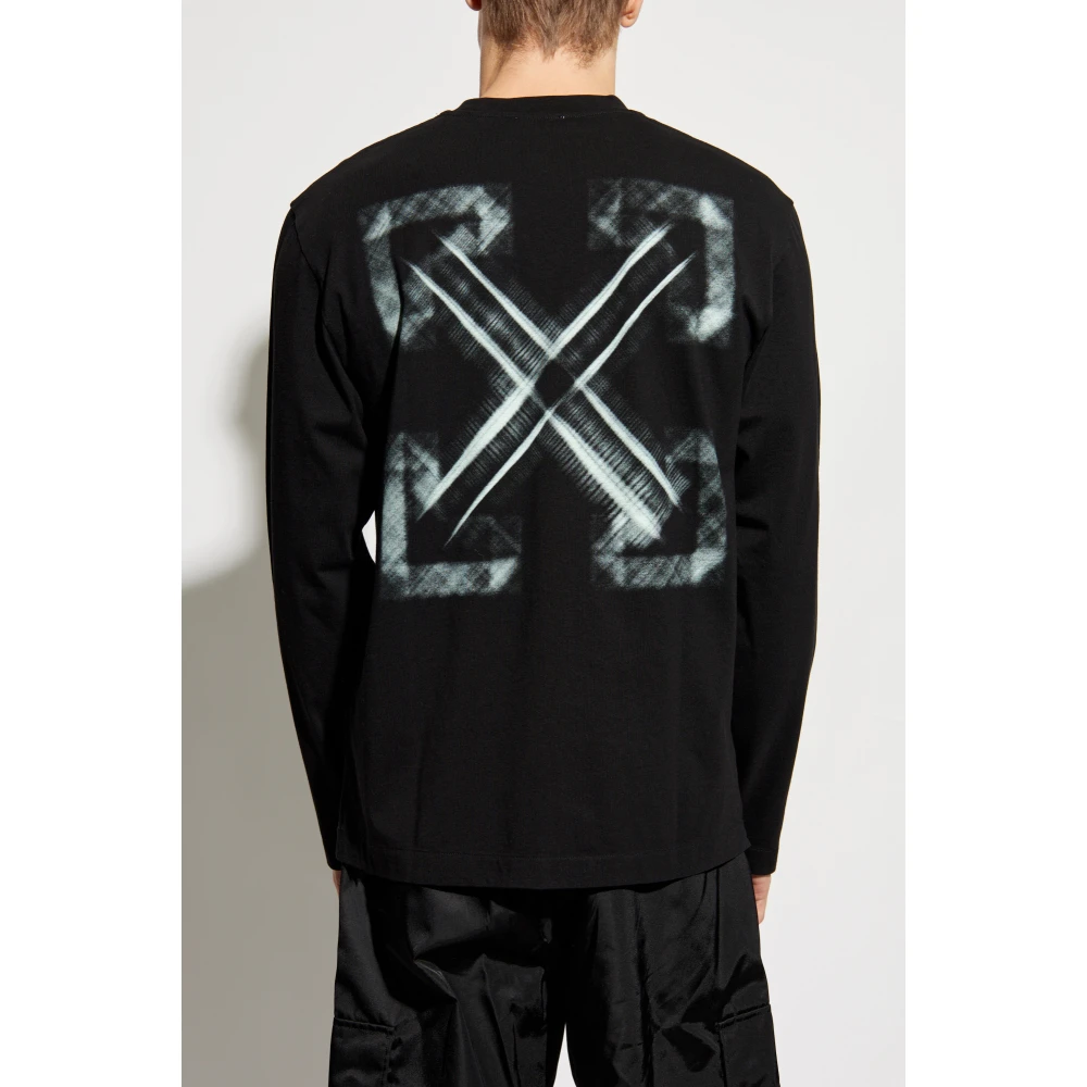 Off White Bedrukt T-shirt Black Heren