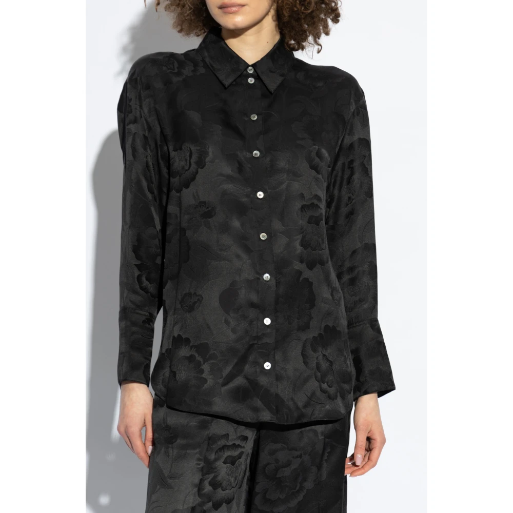 Kenzo Overhemd met bloemenpatroon Black Dames