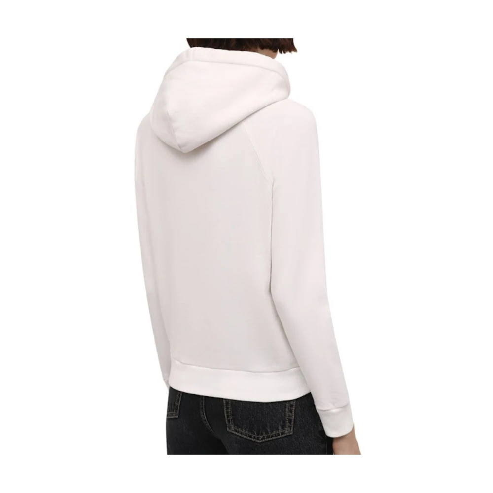 Polo Ralph Lauren Ecru Geborduurde Hoodie Sweatshirt Beige Dames