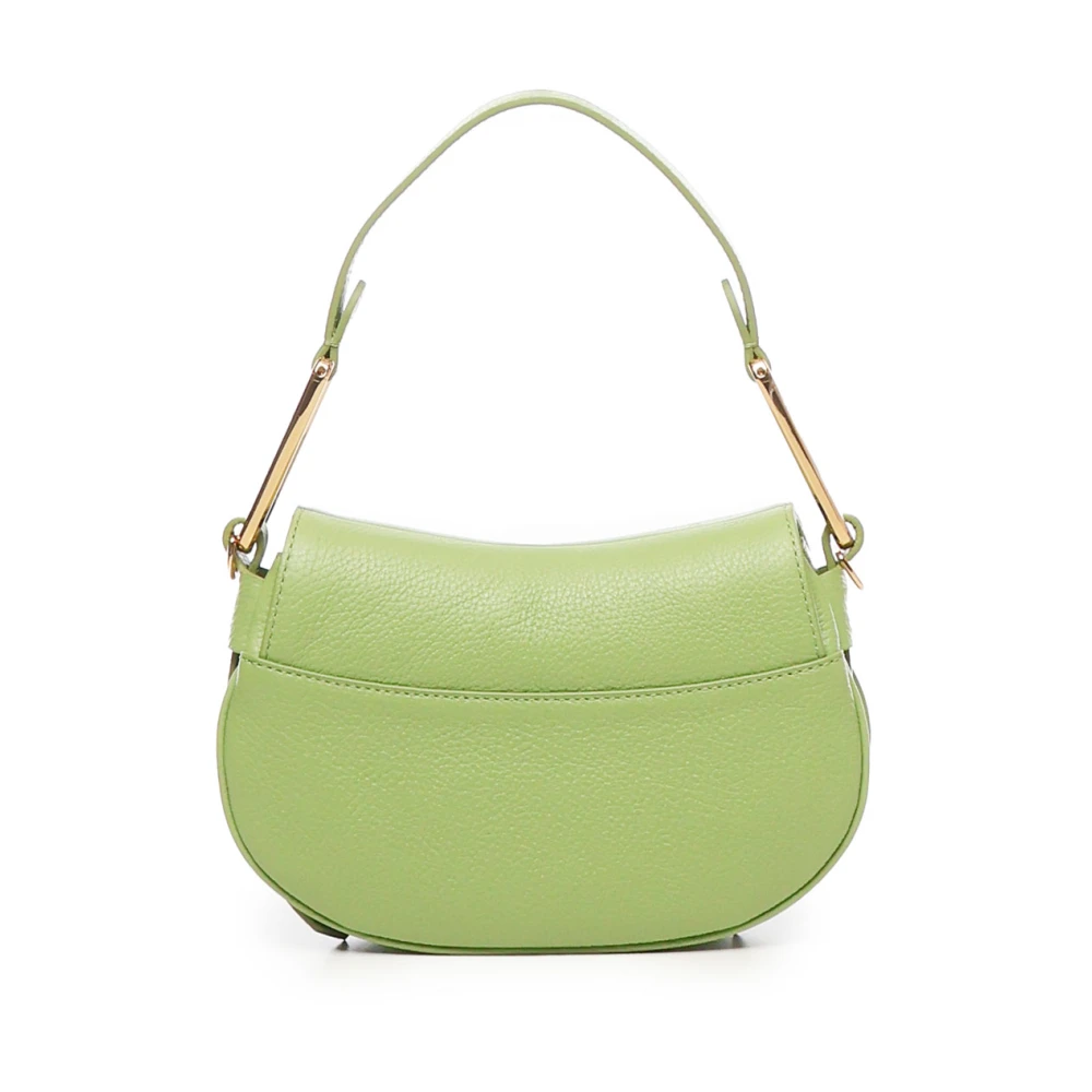 Coccinelle Groene leren handtas met draaisluiting Green Dames