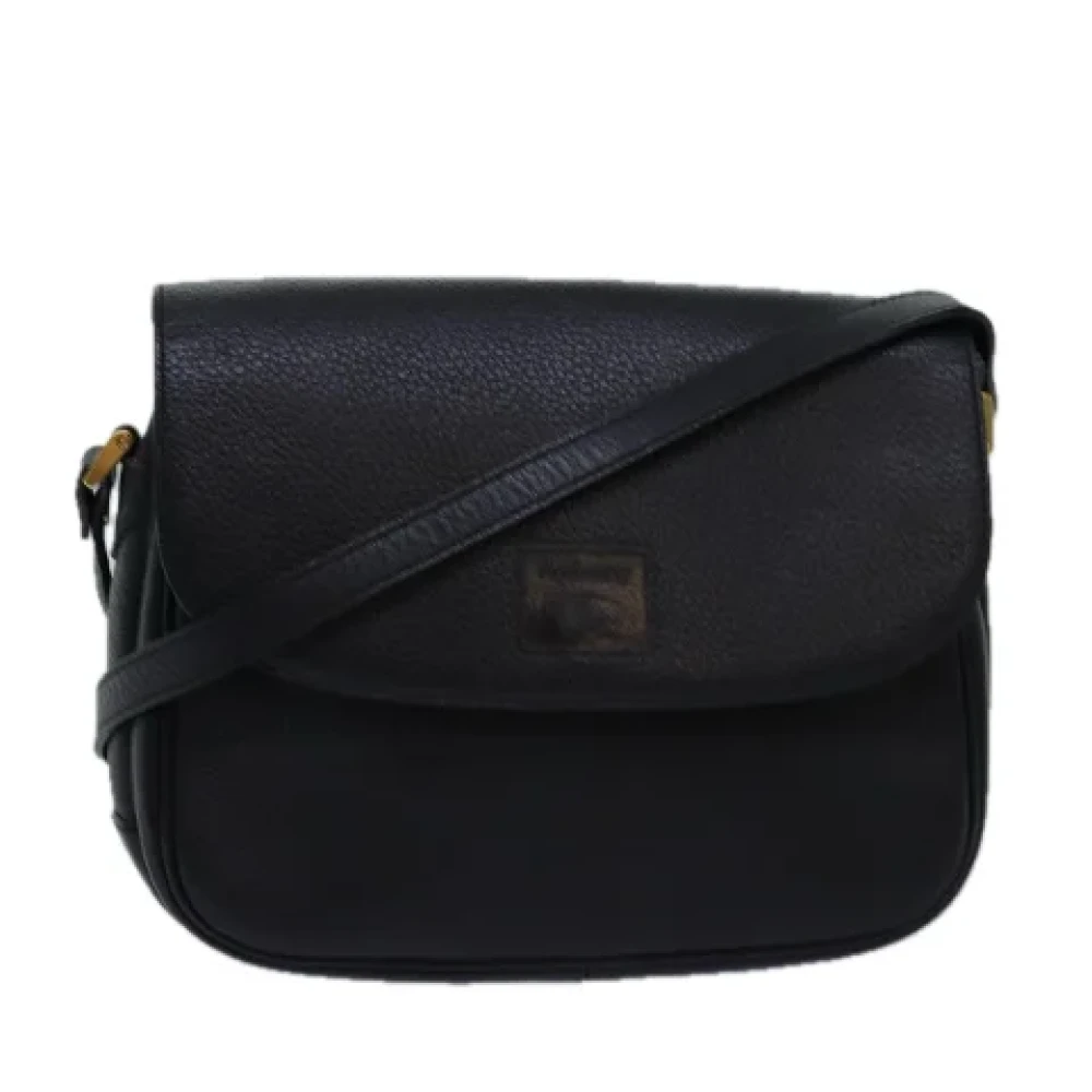 Burberry Vintage Pre-owned Leather shoulder-bags Black Dames