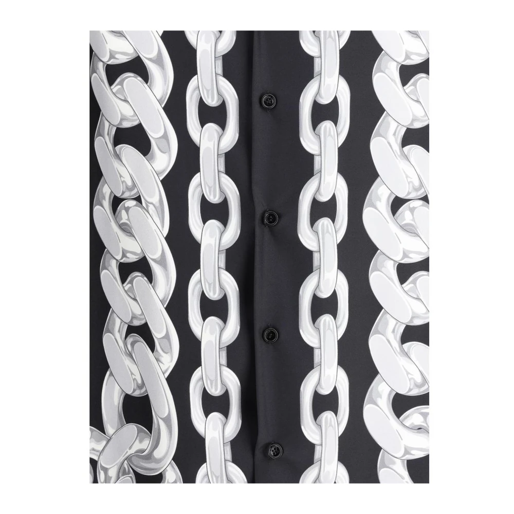Versace Luxe Medusa Print Zijden Overhemd Black Heren