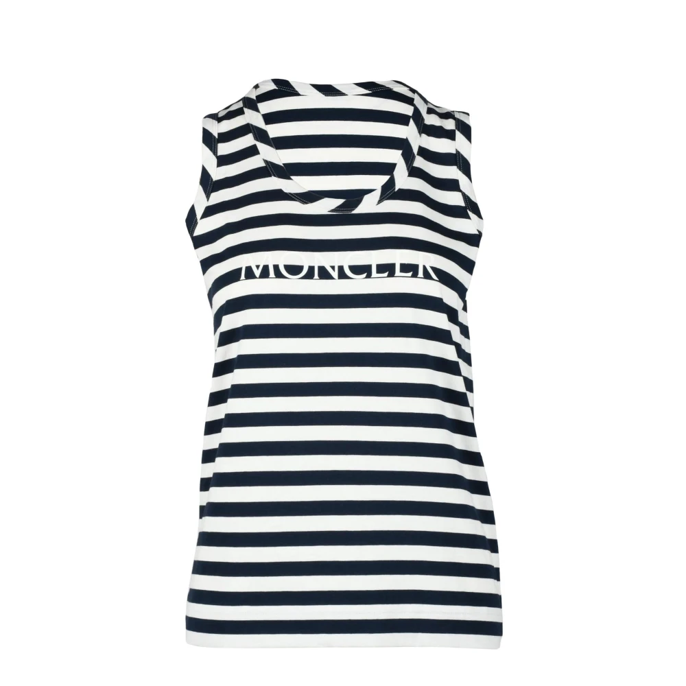 Moncler Katoenen Top voor Stijlvolle Look Black Dames
