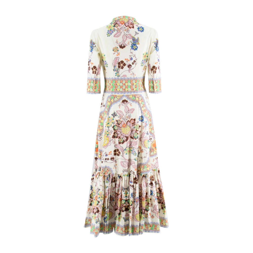 ETRO Paisley V-hals Katoenen Jurk Multicolor Dames