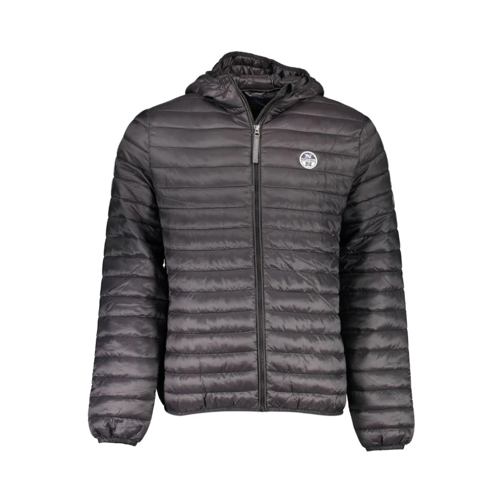 North Sails Men's Black Winter Jackets, 2XL, Hooded Jacket With Polyamide
