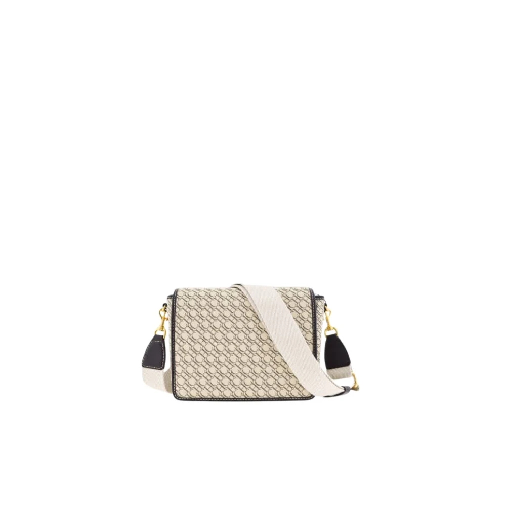 Carolina Herrera Canvas Crossbody Tas met Verstelbare Band Beige Dames