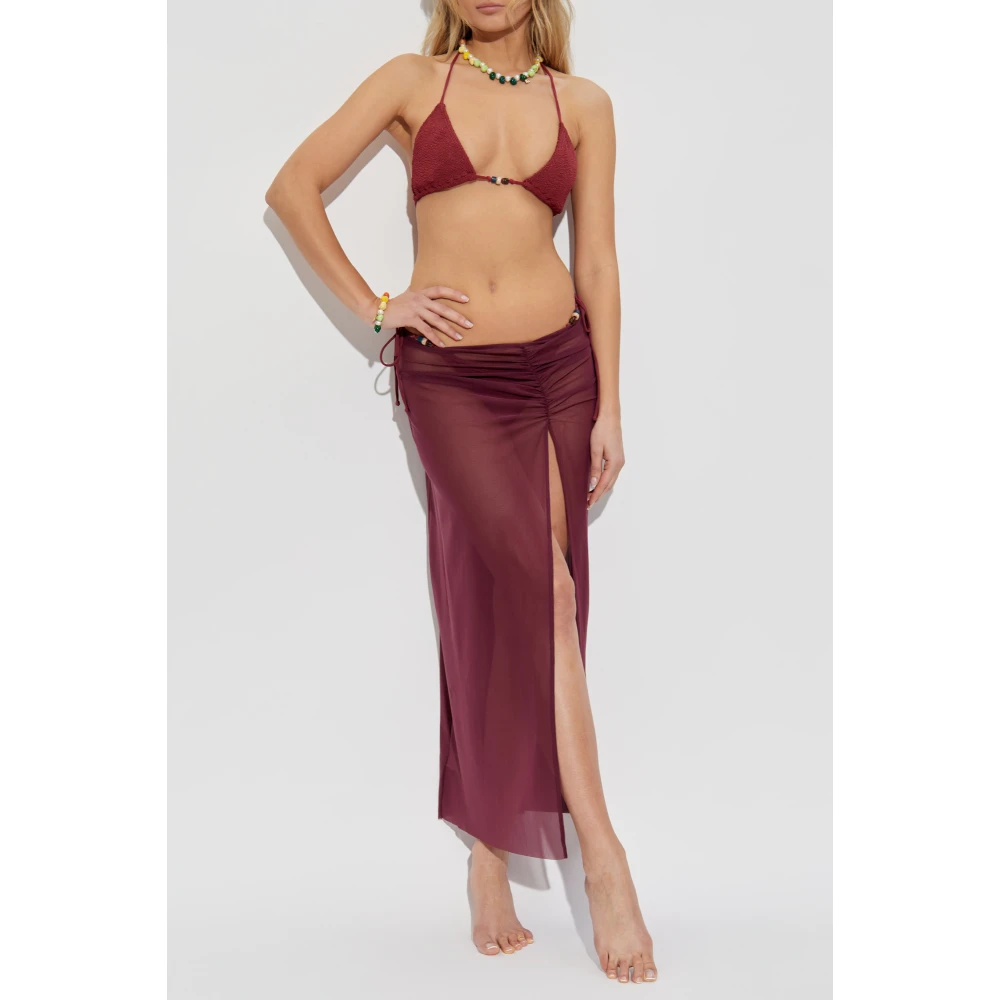 Bond-Eye Badpak bodem Kralenstrik Red Dames