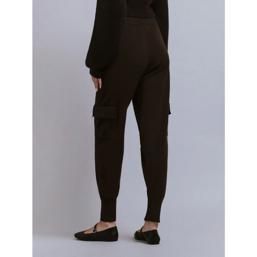 Hinnominate Cargo Gebreide Broek Bruin Brown Dames