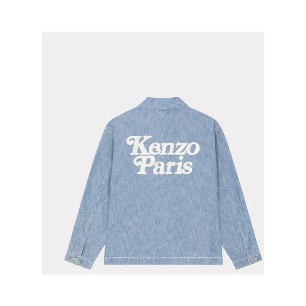 Kenzo Kimono Brod Denim Jack Blue Heren