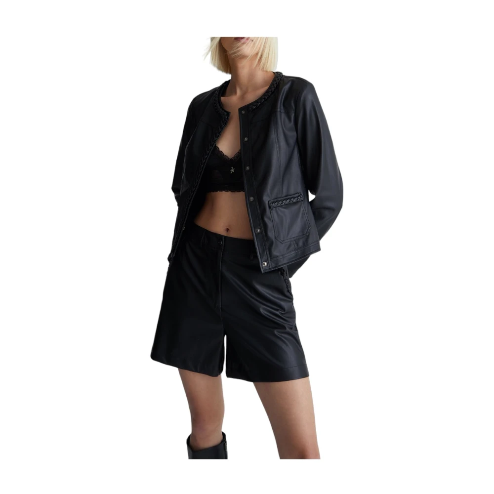 Liu Jo Stijlvolle Jas Black Dames