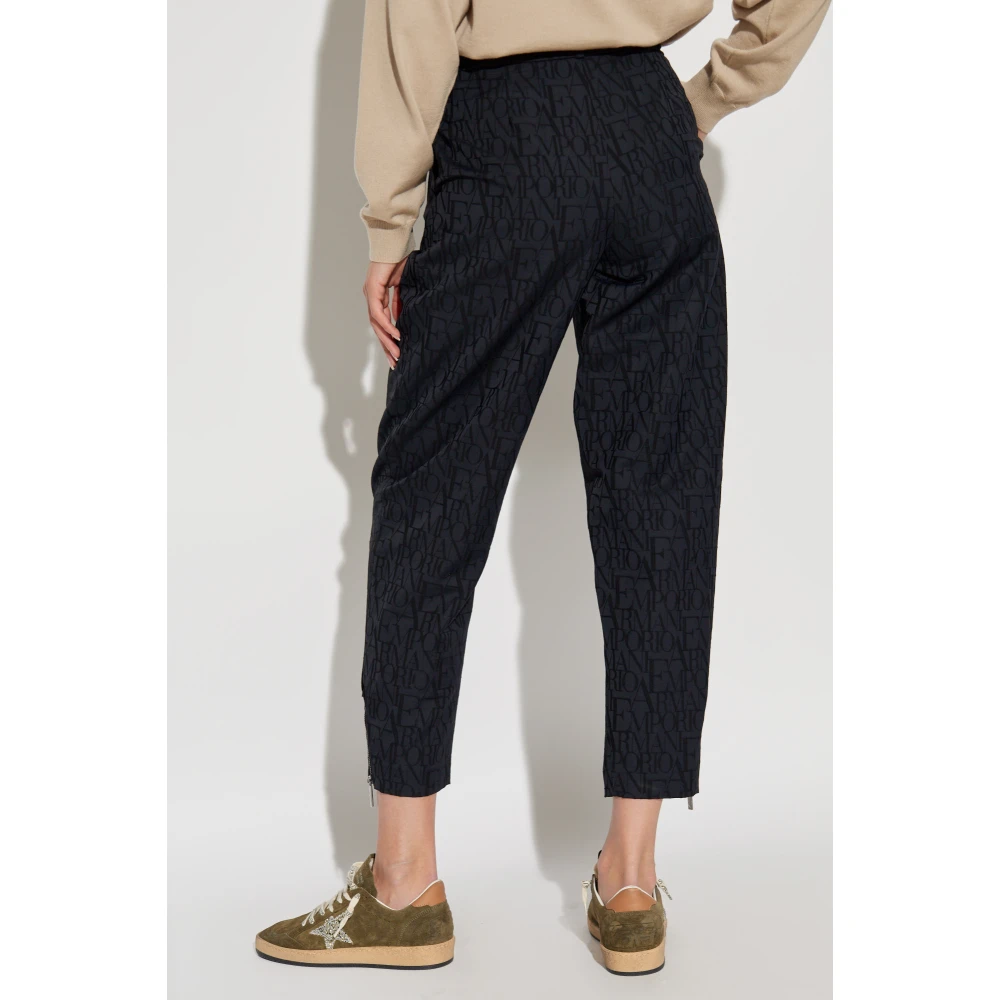 Emporio Armani Monogram Broek Blue Dames