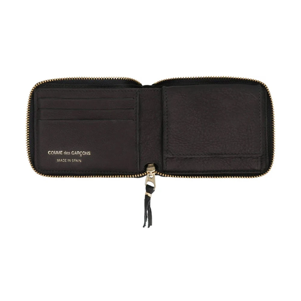 Comme des Garçons Zwarte Leren Portemonnee Dames Accessoires Black Dames