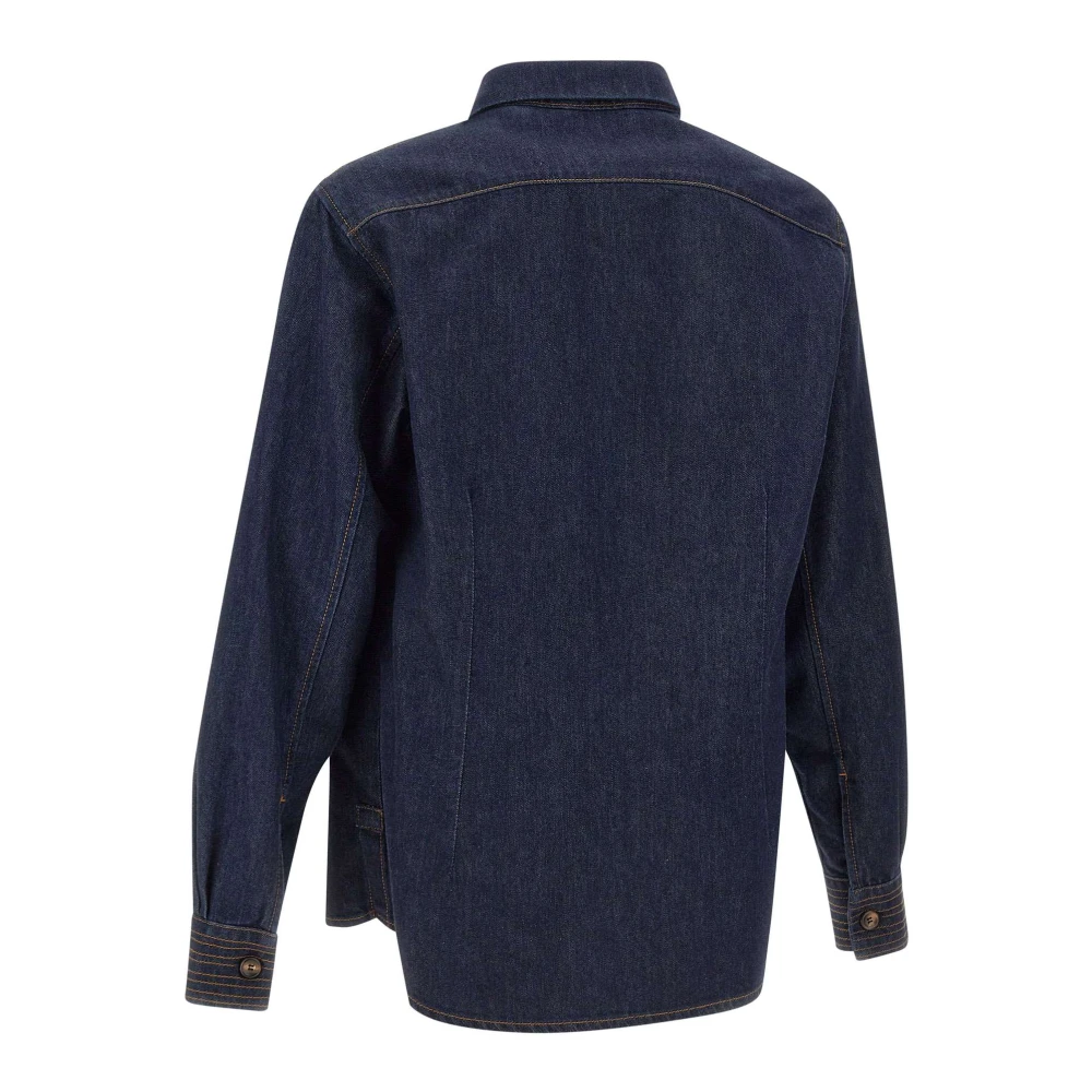 Re-Hash Donkerblauw Denim Zijde Jas Blue Heren