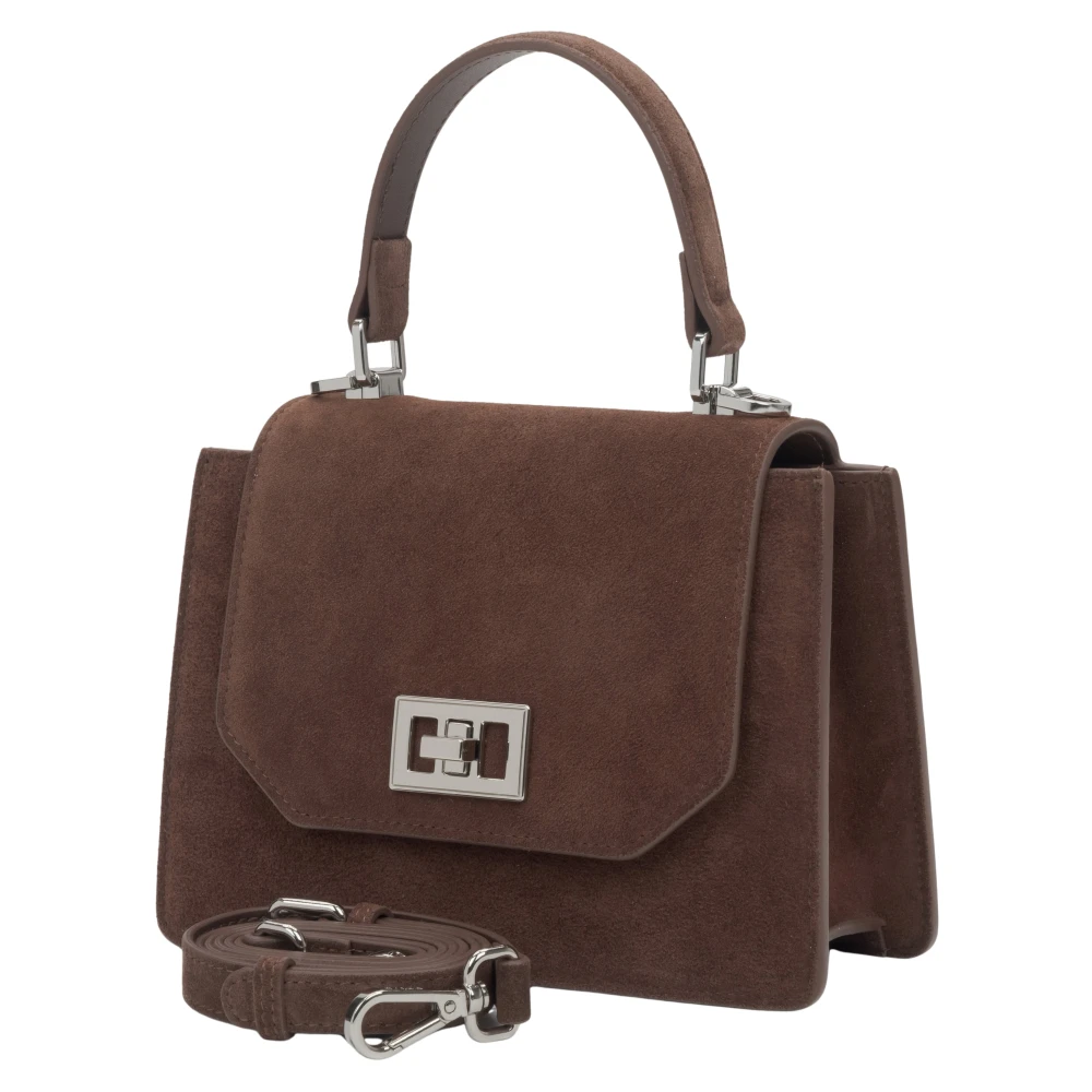 Estro Women's Brown Handbags, One Size, Mini Satchel Handbag