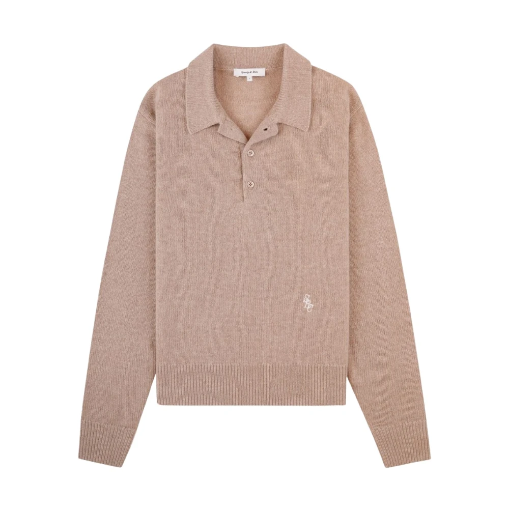 Sporty & Rich Brown Cashmere Knitwear, Female, M, Cashmere Polo