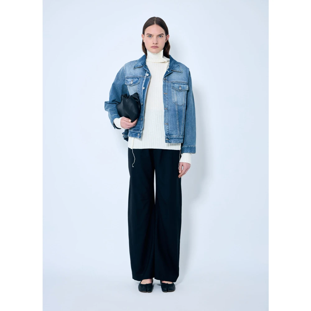 MM6 Maison Margiela Gestoorde ribtrui met uitsnijdingen White Dames