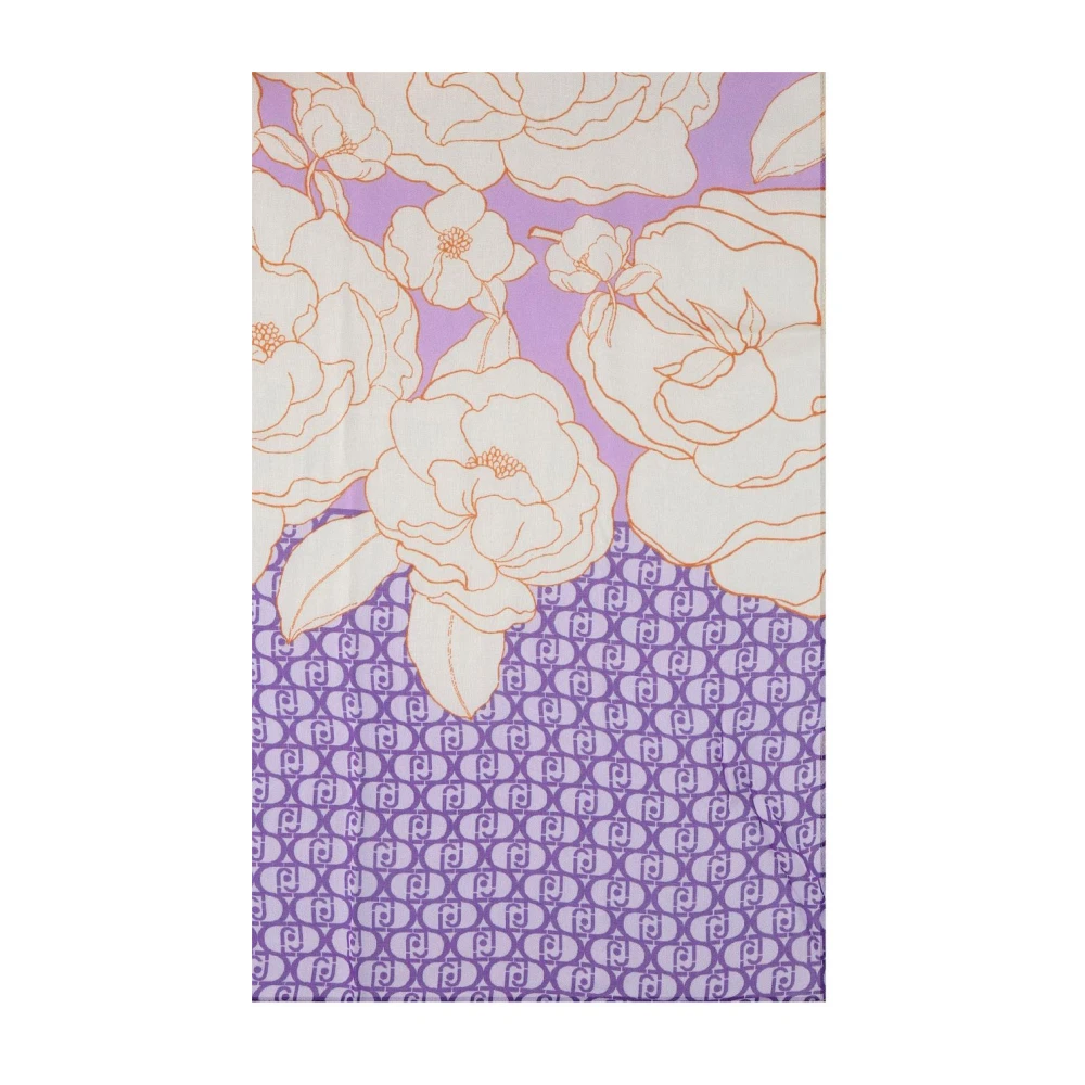 Liu Jo Bamboe Bloemenprint Sjaal Purple Dames
