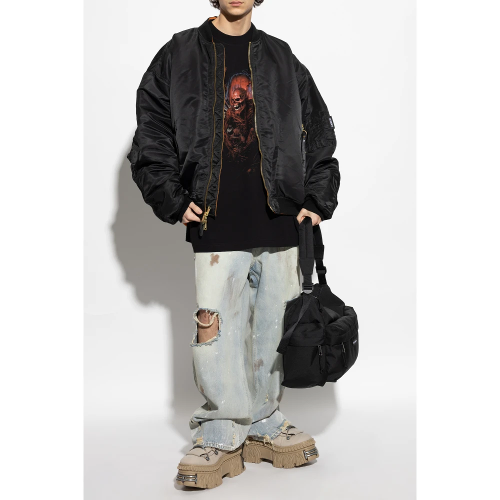Vetements T-shirt in oversized stijl Black Heren