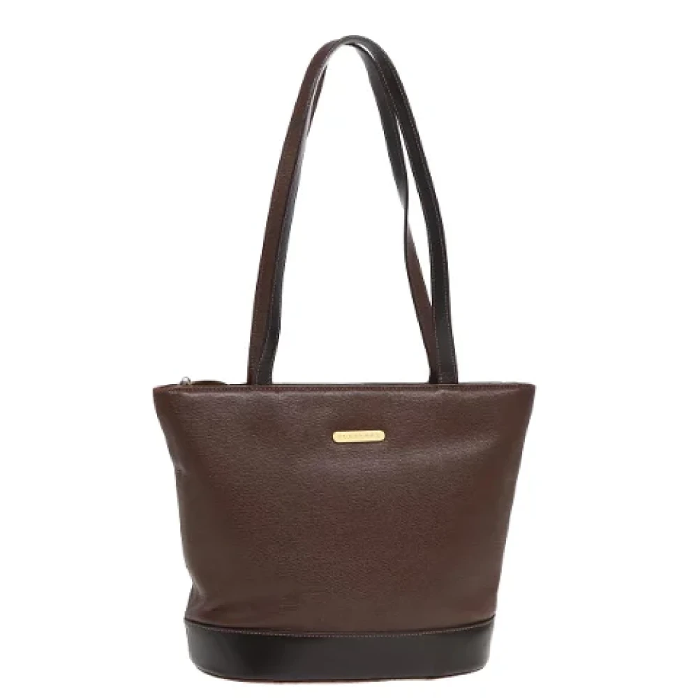Burberry Vintage Pre-owned Leather totes Brown Dames