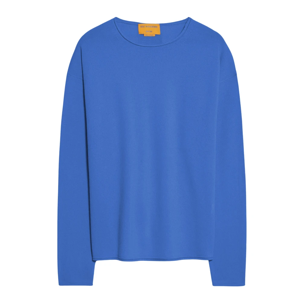 Guest In Residence Blue Cashmere Knitwear, Female, S, Oversized Crew