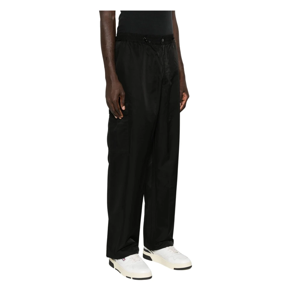 Kenzo Zwarte Cargo Broek met Boke Flower Detail Black Heren