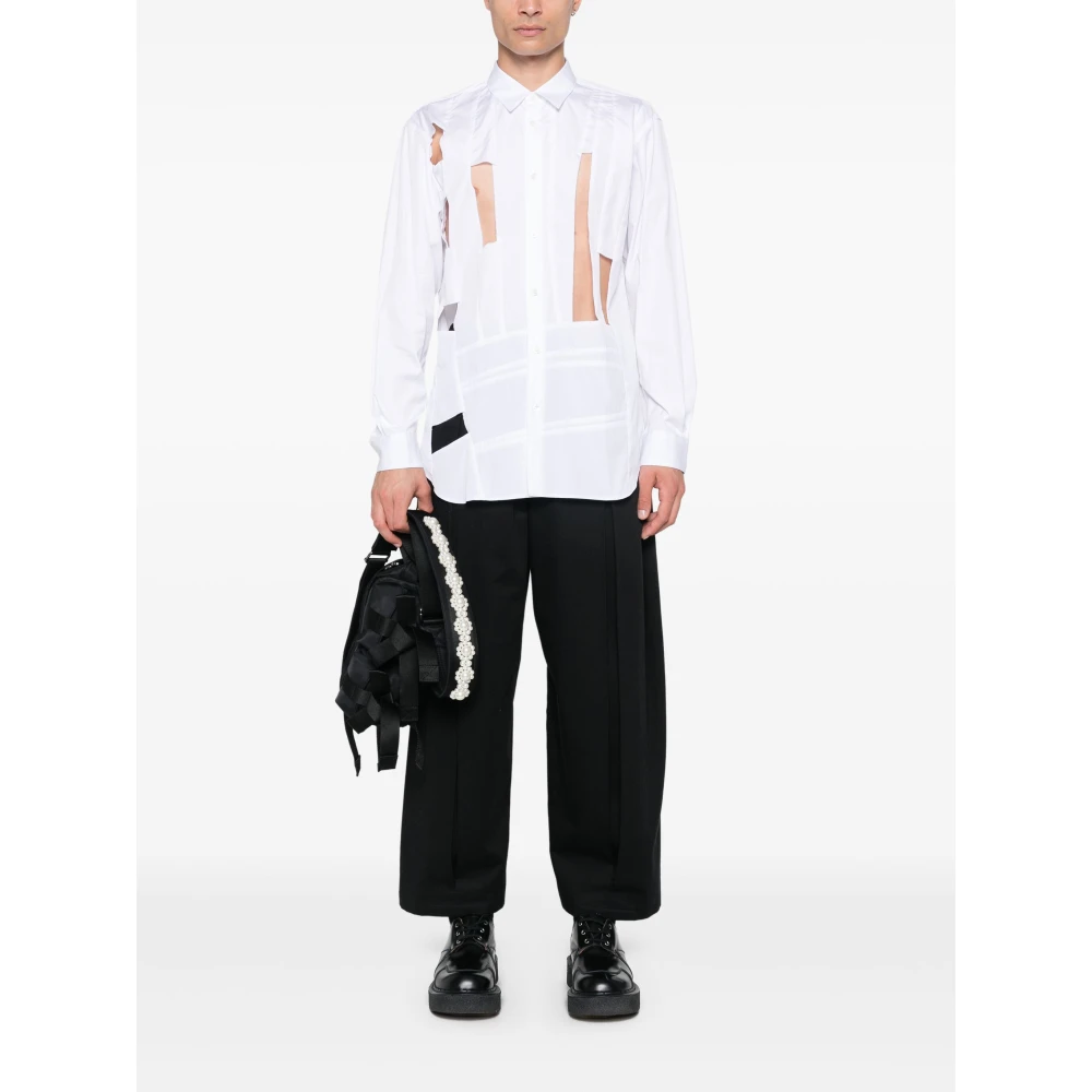 Comme des Garçons Geweven herenoverhemd White Heren