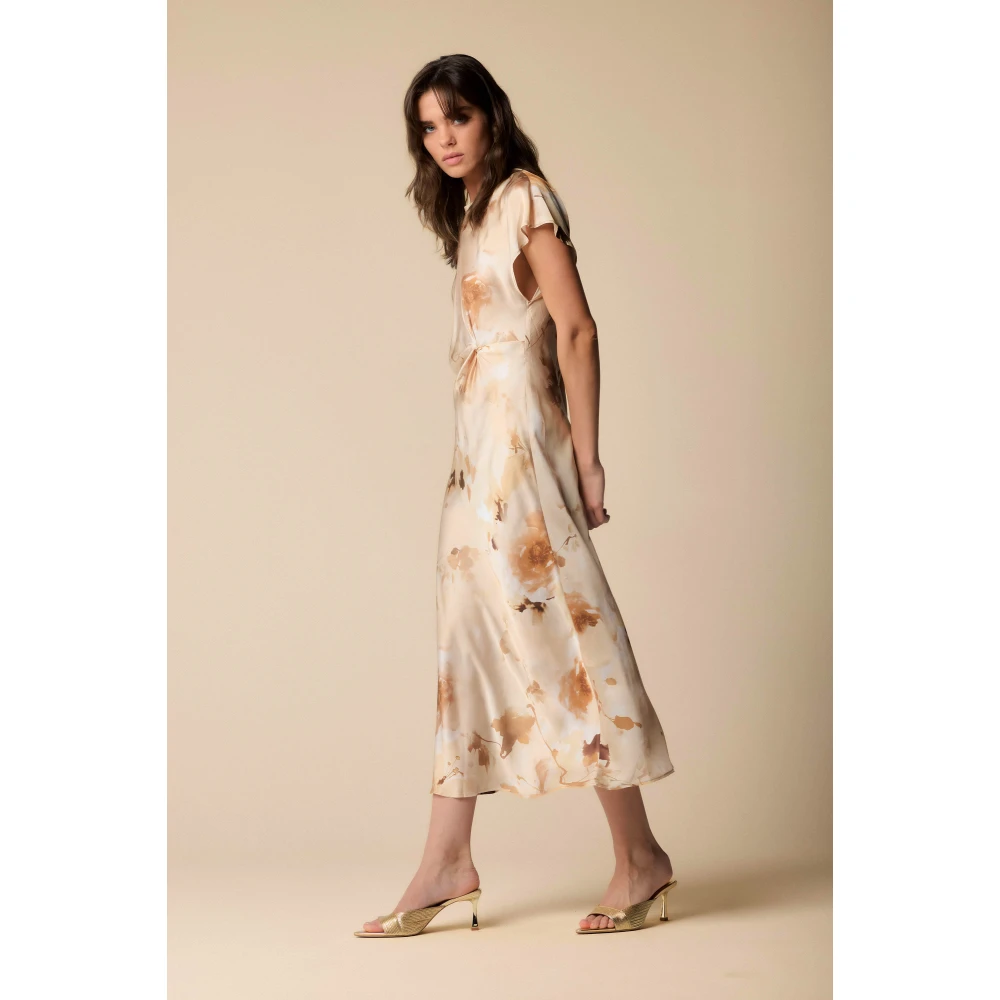 Kocca Bloemrijke midi-jurk met zachte silhouet Multicolor Dames