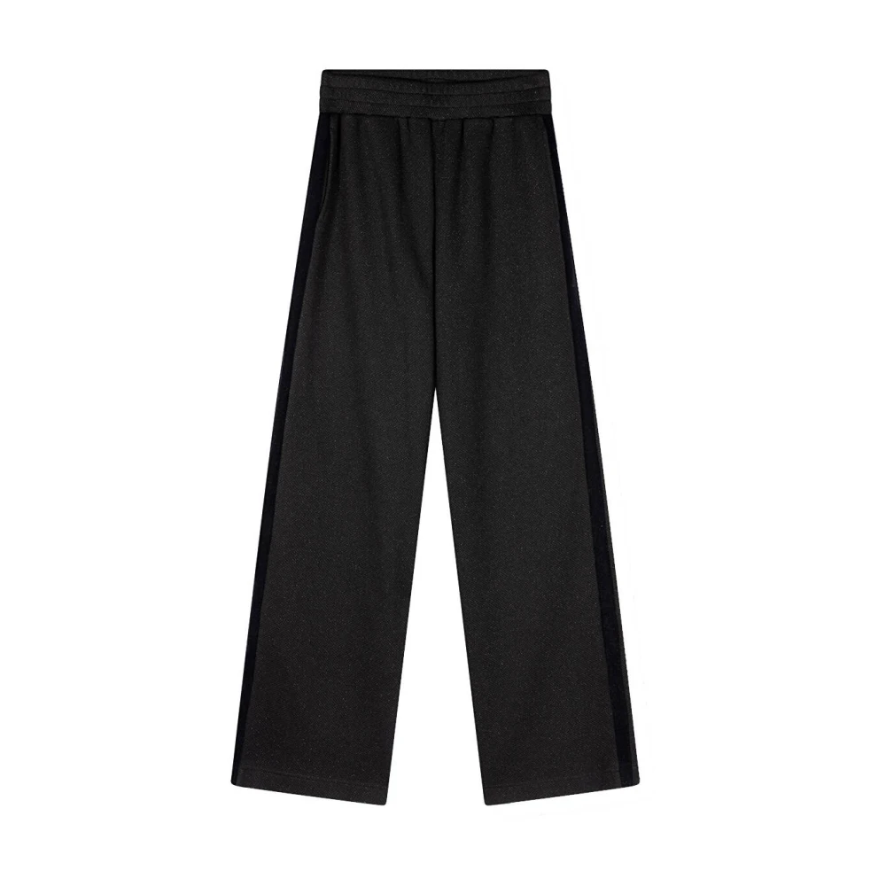 Alix The Label Gebreide Rechte Broek Black Dames