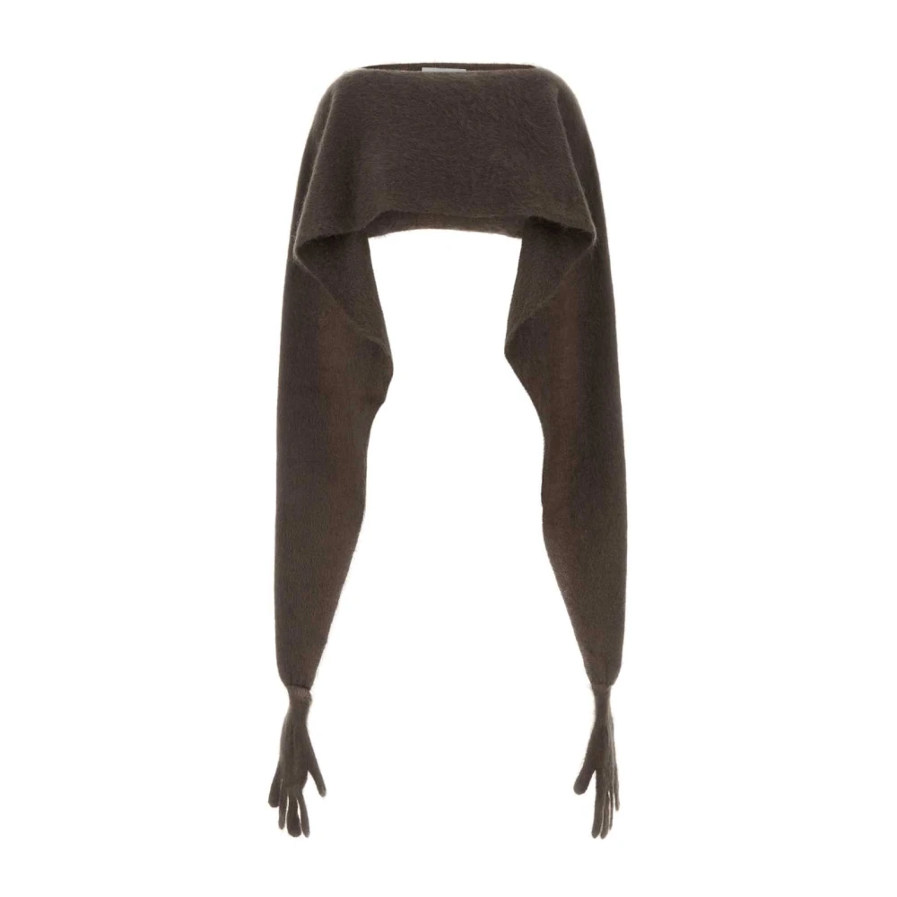 Moschino Bruine Mohair Blend Cape Brown Dames