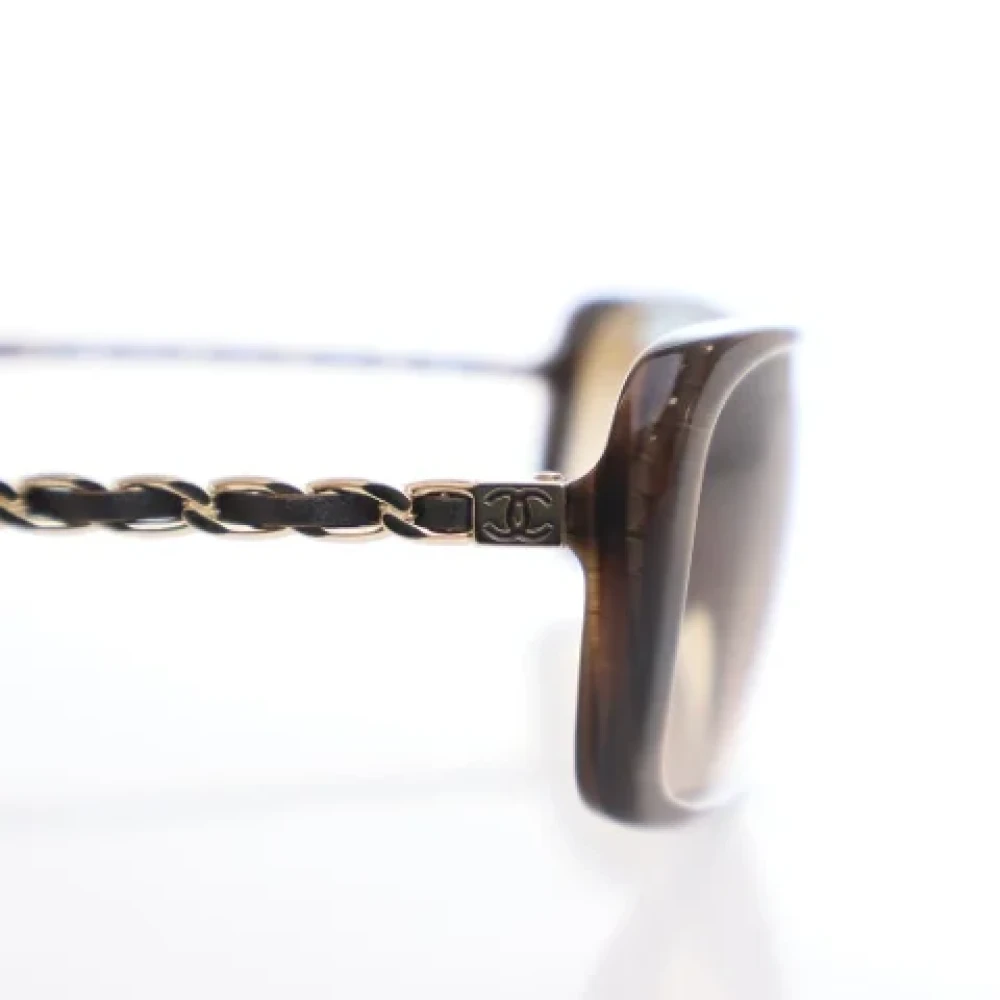 Chanel Vintage Pre-owned Plastic sunglasses Black Dames