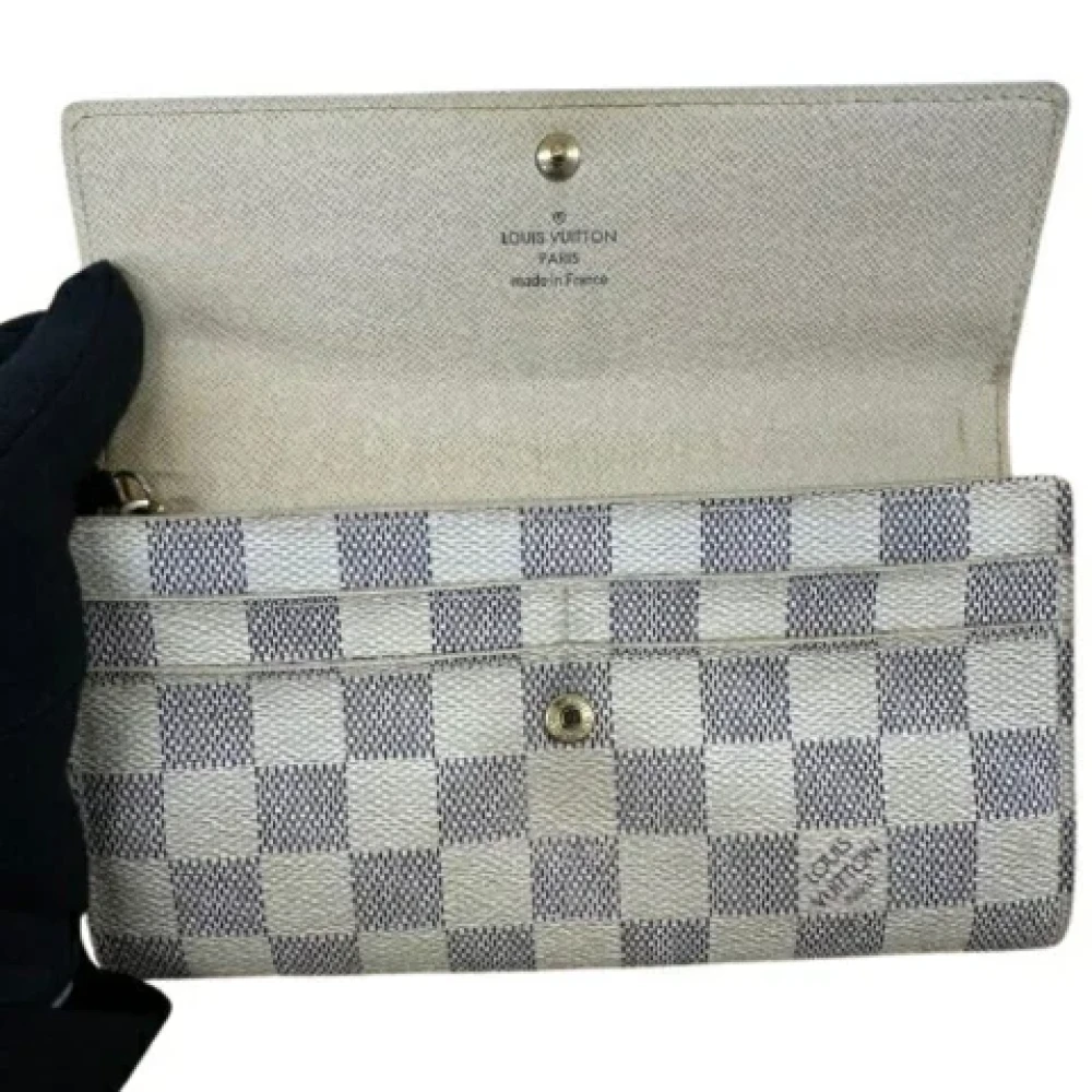 Louis Vuitton Vintage Pre-owned Canvas wallets White Dames