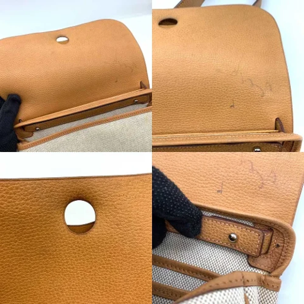 Hermès Vintage Pre-owned Canvas shoulder-bags Brown Dames